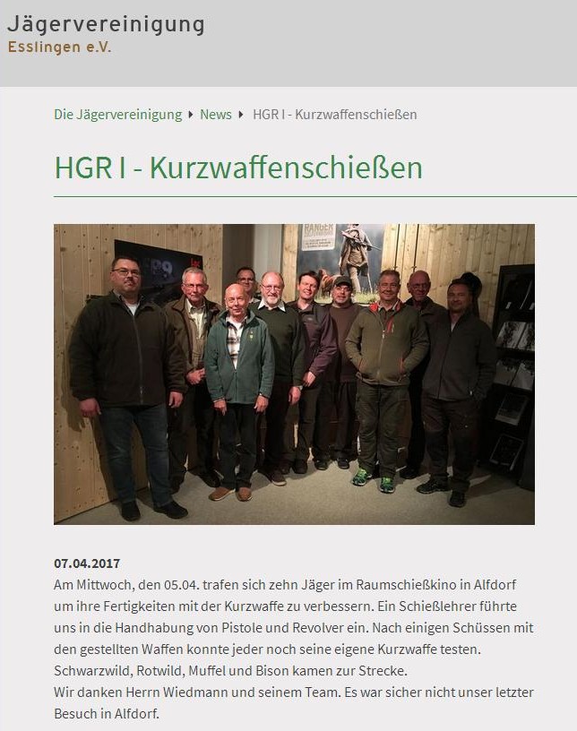 J&auml;gervereinigung Esslingen